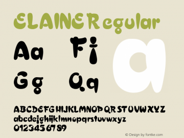 ELAINE Regular Altsys Fontographer 3.5  3/17/97图片样张