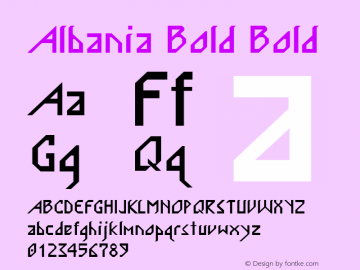 Albania Bold Bold Unknown图片样张