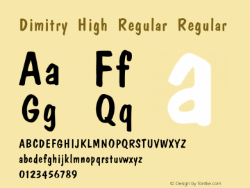 Dimitry High Regular Regular Unknown图片样张