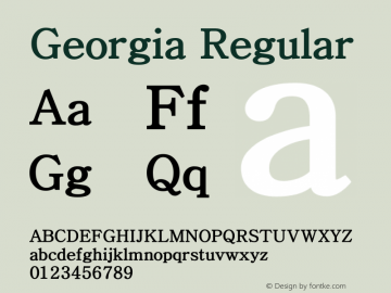 Georgia Regular Version 5.00x-4图片样张