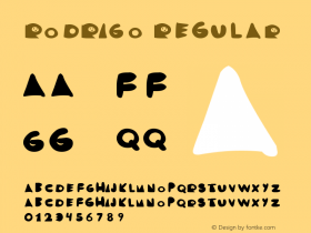 RODRIGO Regular Version 1.00 May 29, 2009, initial release Font Sample