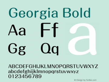 Georgia Bold Version 5.00x-4图片样张