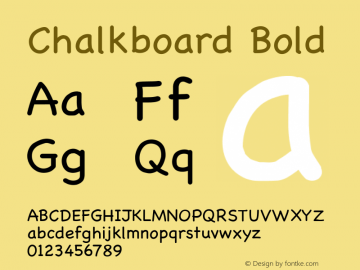 Chalkboard Bold 6.0d1e2图片样张