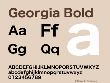 Georgia Bold Version 5.00x-4图片样张