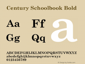 Century Schoolbook Bold Version 2.35 Font Sample