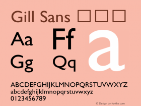 Gill Sans 粗斜体 6.1d9e1 Font Sample