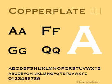 Copperplate 粗体 6.1d6e1图片样张