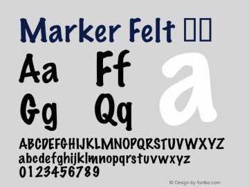 Marker Felt 宽体 6.1d19e2 Font Sample