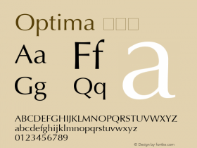 Optima 粗斜体 6.1d4e1 Font Sample