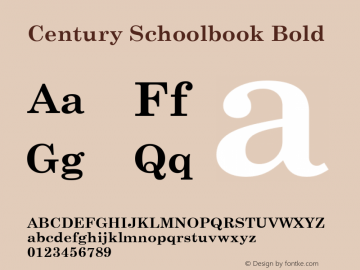 Century Schoolbook Bold 001.005图片样张