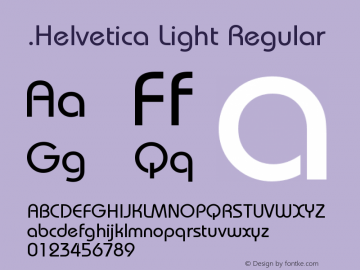 .Helvetica Light Regular 6.0d1e1图片样张