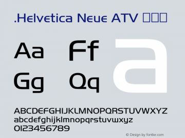 .Helvetica Neue ATV 常规体 7.0d6e1图片样张
