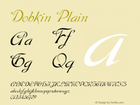 Dobkin Plain Altsys Fontographer 3.3  3/13/92 Font Sample