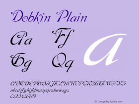 Dobkin Plain Macromedia Fontographer 4.1.3 30.12.1998 Font Sample