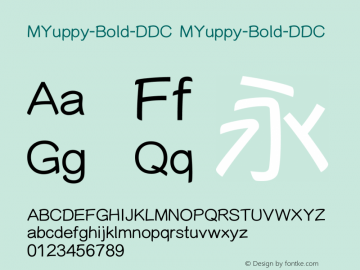 MYuppy-Bold-DDC MYuppy-Bold-DDC Version 1.00图片样张
