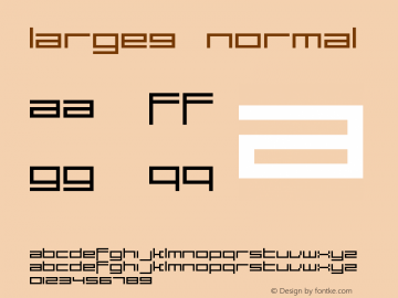 large9 Normal Macromedia Fontographer 4.1.5 17.03.2000图片样张