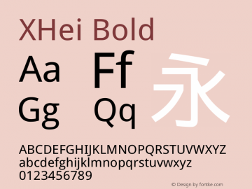 XHei Bold XHei Vision.Android - Version 5.0 Font Sample