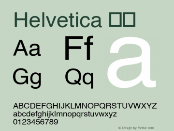 Helvetica 细体 8.0d7e1 Font Sample