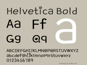 Helvetica Bold Unknown图片样张