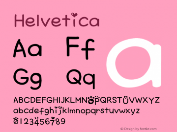 Helvetica 粗斜体 8.0d6e1 Font Sample