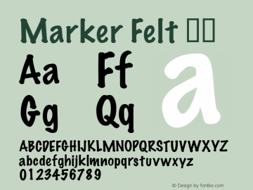 Marker Felt 宽体 7.0d7e1 Font Sample