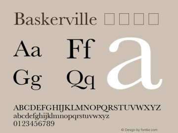 Baskerville 半粗斜体 7.0d4e2 Font Sample