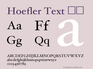 Hoefler Text 黑体 7.0d1e2图片样张