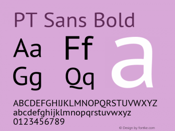 PT Sans Bold 7.0d1e1 Font Sample