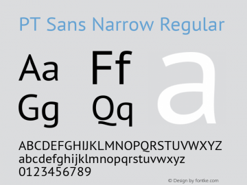 PT Sans Narrow Regular 7.0d1e1图片样张