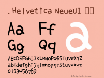 .Helvetica NeueUI 粗体 7.0d13e1 Font Sample