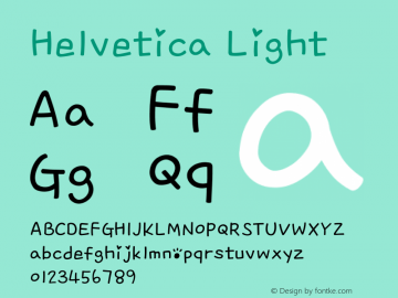 Helvetica Light 8.0d6e1图片样张