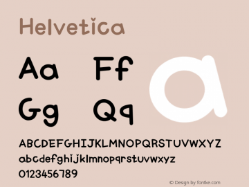 Helvetica 粗斜体 8.0d6e1 Font Sample