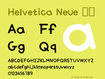 Helvetica Neue 粗体 7.0d13e1图片样张