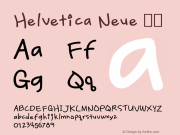 Helvetica Neue 粗体 7.0d13e1图片样张