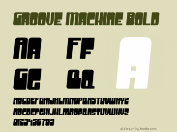 Groove Machine Bold Macromedia Fontographer 4.1.5 3/24/99图片样张