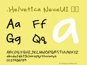 .Helvetica NeueUI 粗体 7.0d13e1 Font Sample