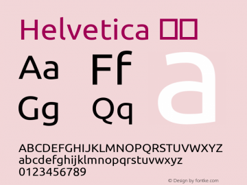 Helvetica 细体 8.0d9e1图片样张