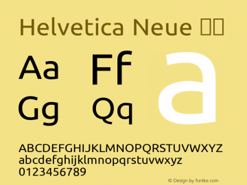 Helvetica Neue 粗体 7.1d1e4图片样张