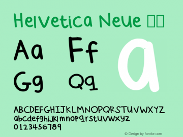 Helvetica Neue 斜体 7.1d1e4图片样张