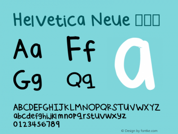 Helvetica Neue 粗斜体 7.1d1e4图片样张