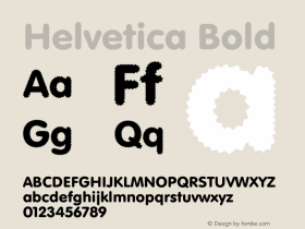 Helvetica Bold Unknown图片样张