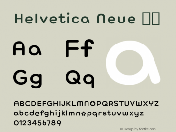 Helvetica Neue 粗体 7.0d13e1 Font Sample