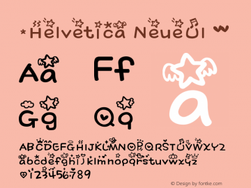 .Helvetica NeueUI 斜体 7.0d13e1 Font Sample