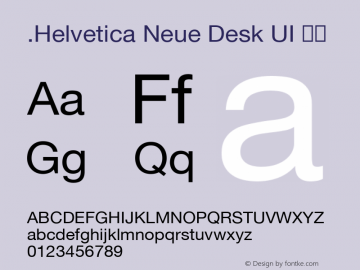 .Helvetica Neue Desk UI 粗体 8.0d7e1 Font Sample