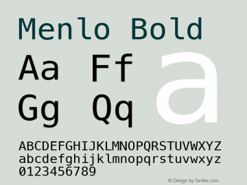 Menlo Bold 8.0d1e1图片样张