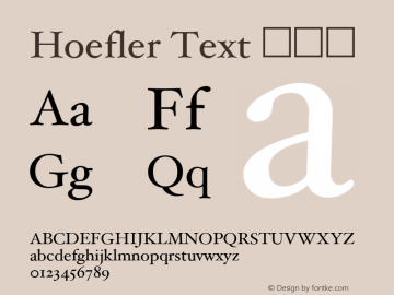 Hoefler Text 黑斜体 8.0d2e1图片样张
