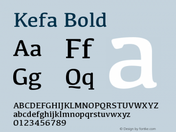 Kefa Bold 8.0d1e1图片样张