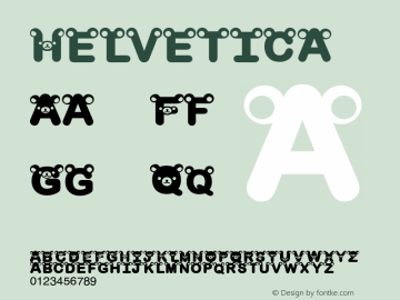 Helvetica 粗体 7.0d5e1 Font Sample