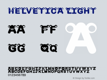 Helvetica Light 7.0d5e1 Font Sample