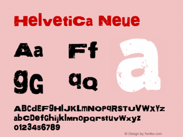 Helvetica Neue 紧缩粗体 7.1d2e5图片样张